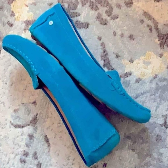 UGG blue sued flat shoes, Size 8 - Picture 3 of 5